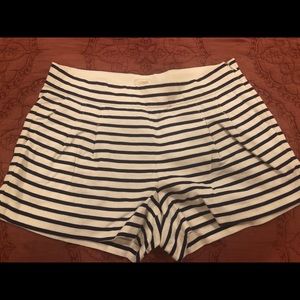 Jcrew navy and white stripe shorts